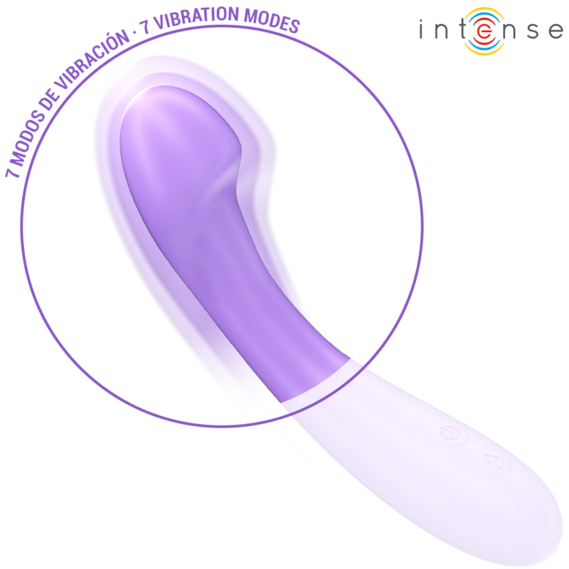INTENSE HIGH TECH Becky Vibrateur 19 Cm Chauffant 7 Vibrations Violet — accessoires inclus