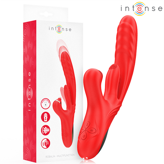 INTENSE HIGH TECH Rosalia Vibrateur Multifonction 3 1 Rouge - Aura Intime