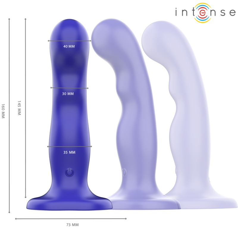 INTENSE REMOTE CONTROL Shorty Vibrateur Ventouse Télécommande Bleue — vue alternative