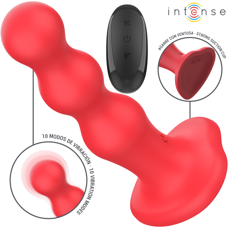 INTENSE REMOTE CONTROL Cody Vibrateur Ventouse Télécommande Rouge — vue détaillée