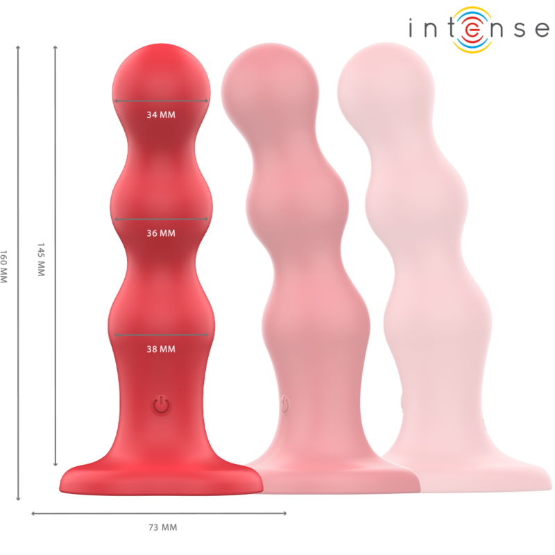 INTENSE REMOTE CONTROL Cody Vibrateur Ventouse Télécommande Rouge — vue alternative