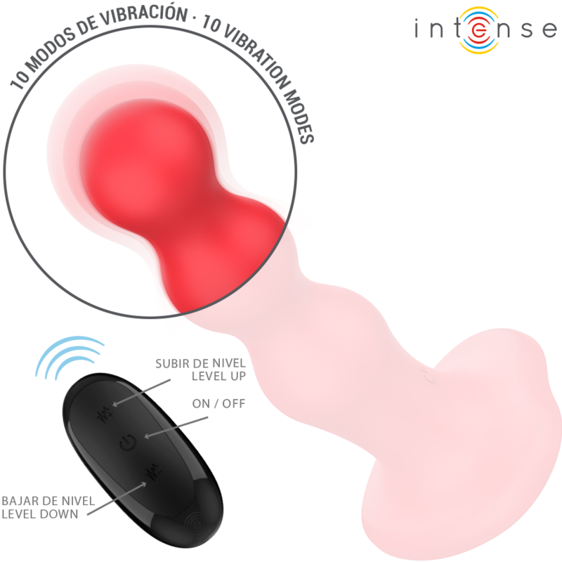 INTENSE REMOTE CONTROL Cody Vibrateur Ventouse Télécommande Rouge — vue arrière