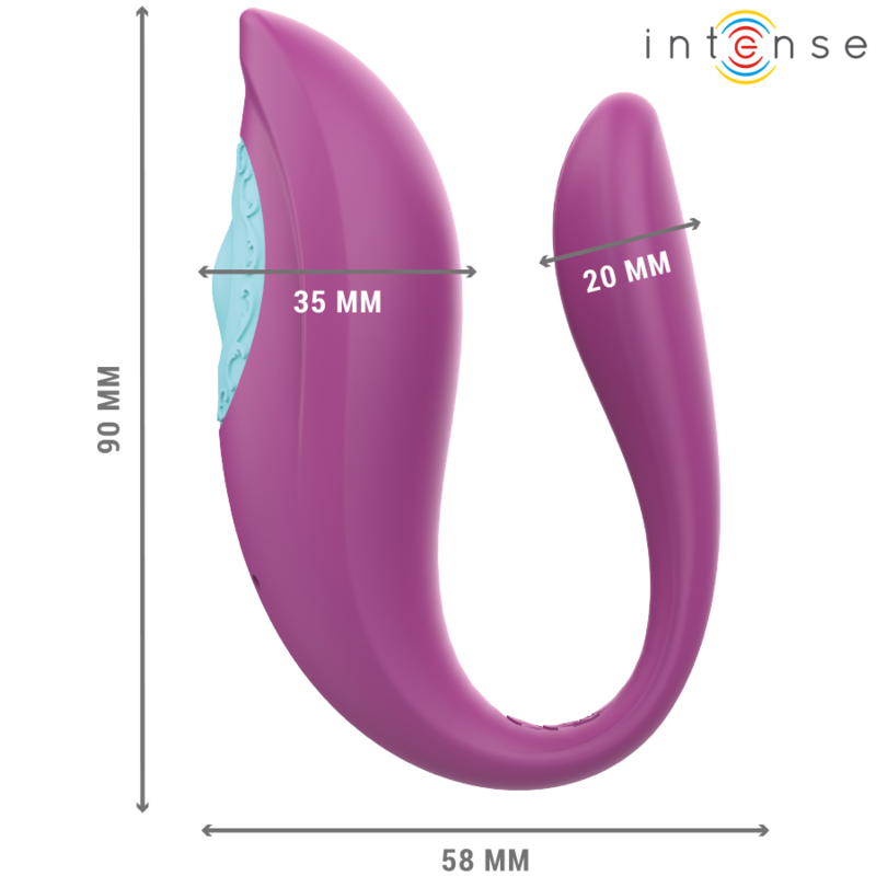 INTENSE REMOTE CONTROL Annie Vibrateur Stimulateur U Violet Télécommande — vue arrière