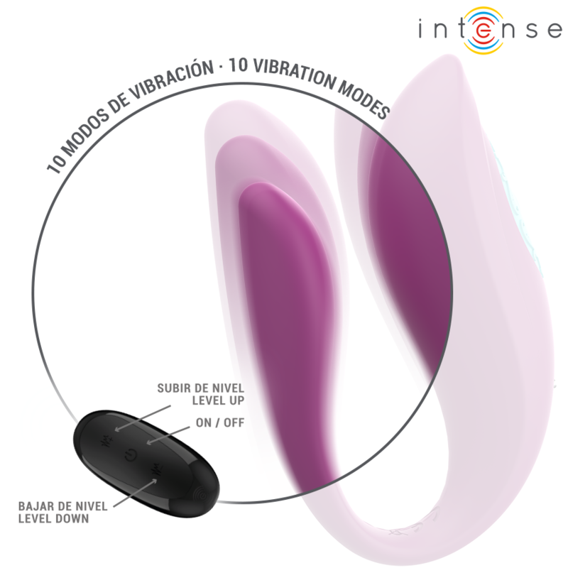 INTENSE REMOTE CONTROL Annie Vibrateur Stimulateur U Violet Télécommande — accessoires inclus
