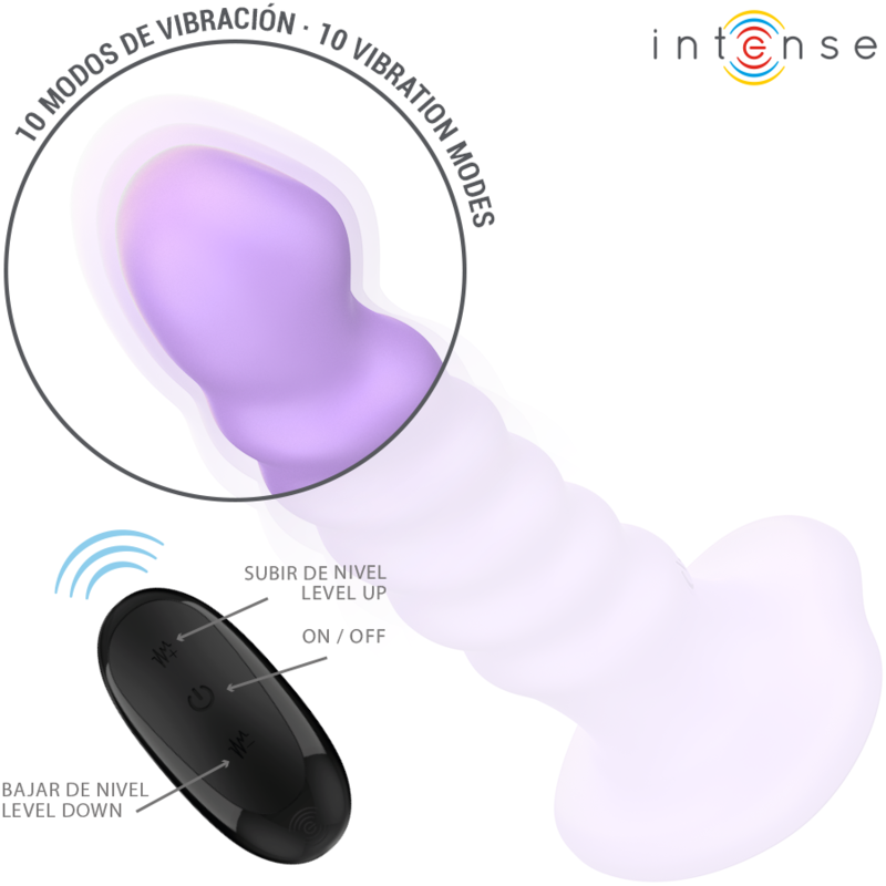 INTENSE REMOTE CONTROL Brenda Vibrateur Taille M Design Spirale 10 Vibrations Vi... — vue arrière