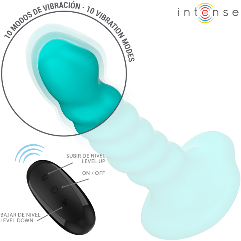 INTENSE REMOTE CONTROL Buffy Vibrateur Taille S Design Spirale 10 Vibrations Tél... — vue arrière