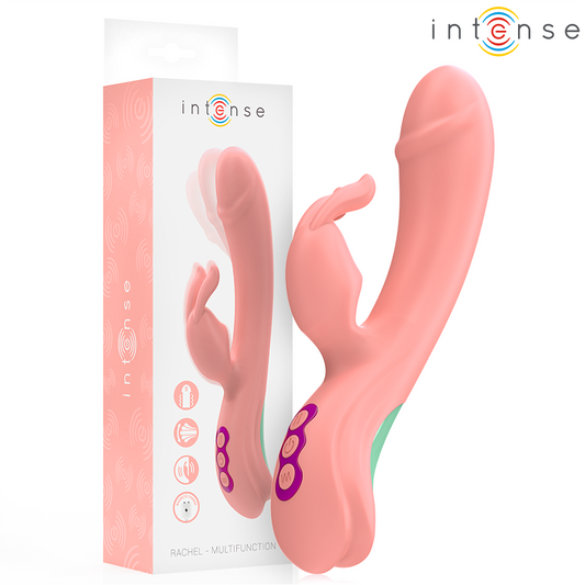 INTENSE HIGH TECH Rachel Vibrateur Rabbit 5 Vibrations Rose - Aura Intime