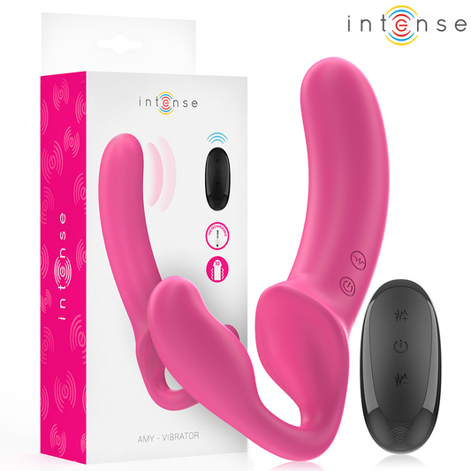 INTENSE REMOTE CONTROL Amy Double Vibrateur 20 Cm Rose Télécommande - Aura Intime