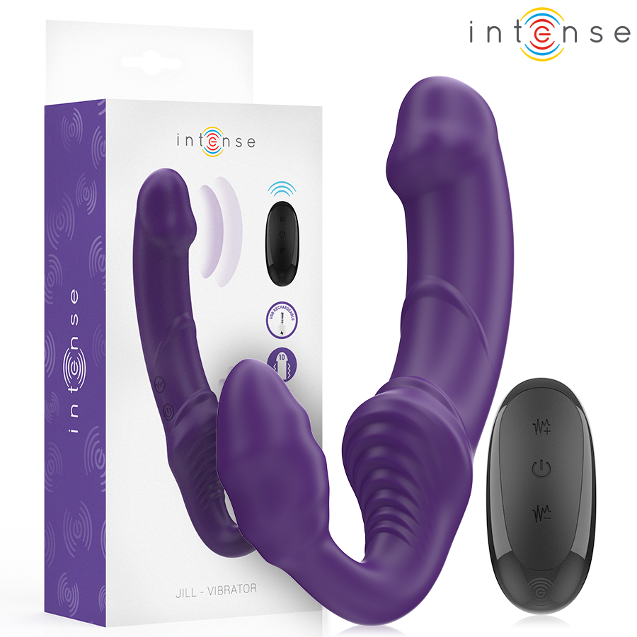INTENSE REMOTE CONTROL Jill Double Vibrateur 20 Cm Violet Télécommande - Aura Intime