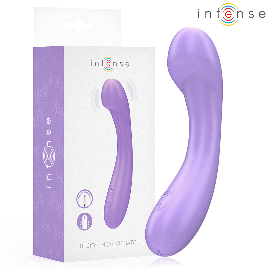 INTENSE HIGH TECH Becky Vibrateur 19 Cm Chauffant 7 Vibrations Violet - Aura Intime