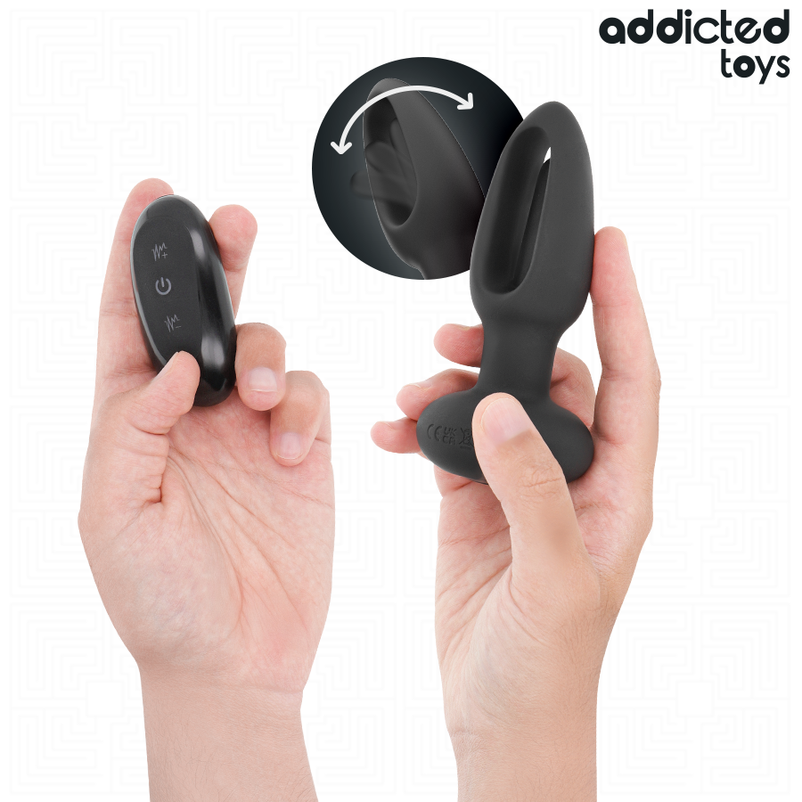 ADDICTED TOYS Plug Anal Langue Vibrante Télécommande — vue détaillée