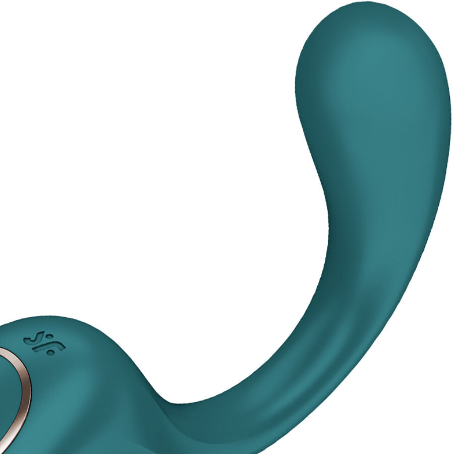 SATISFYER VIBRATOR G FOR GODDESS 2 BOUTEILLE VIBRATEUR LAPIN VERTE — vue détaillée