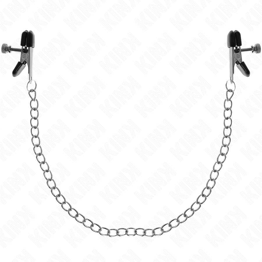 KINK NIPPLE GRIP Pinces À Tamelon Chaîne Plate Argent 34 Cm — vue détaillée