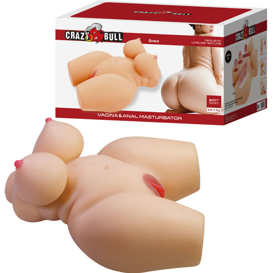 CRAZY BULL Grace Torse Féminin Réaliste Vagin Anal 7,5 Kg - Aura Intime