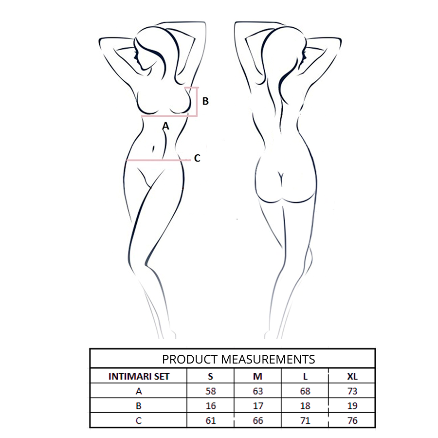PASSION WOMAN SETS Ensemble Soutien-Gorge + Culotte Intimari Rose S/M — vue arrière