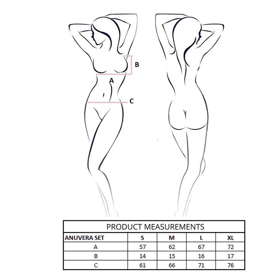 PASSION WOMAN SETS Ensemble Soutien-Gorge + String Anuvera Blanc L/Xl — vue arrière