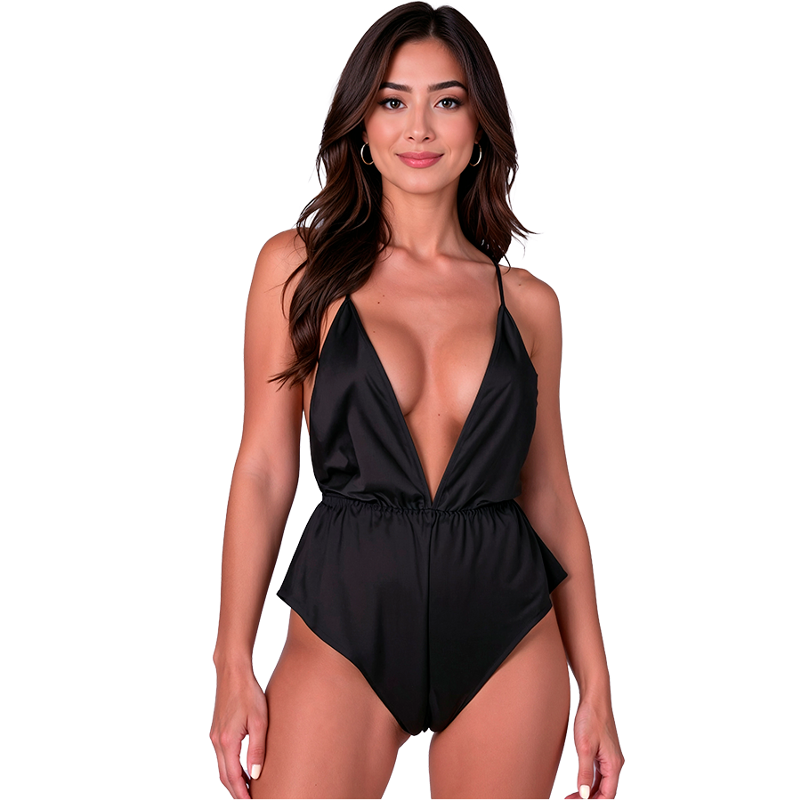 PASSION WOMAN TEDDIES Sensie Body Noir S/M - Aura Intime