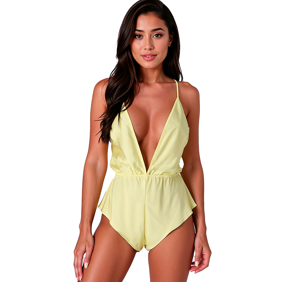 PASSION WOMAN TEDDIES Sensie Corps Citron L/Xl - Aura Intime