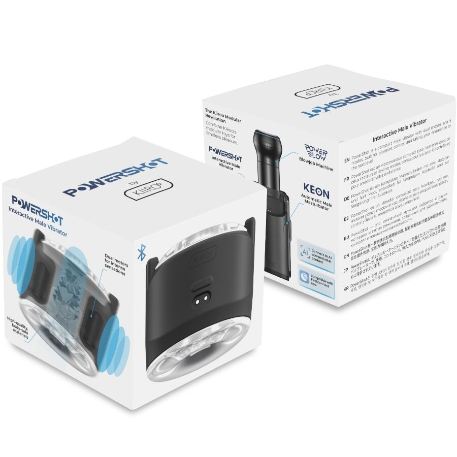 KIIROO VIBRATEUR POCHE HOMME POWERSHOT — accessoires inclus