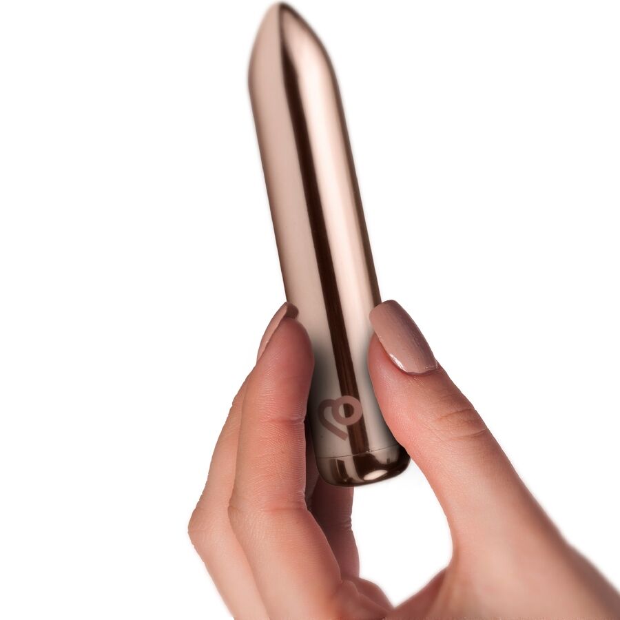 ROCKS-OFF Balle Vibrante Rechargeable Rose Dorée — vue arrière
