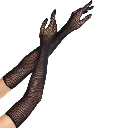 LEG AVENUE ACCESSORIES Gants Longs Réseille Opera Noirs - Aura Intime