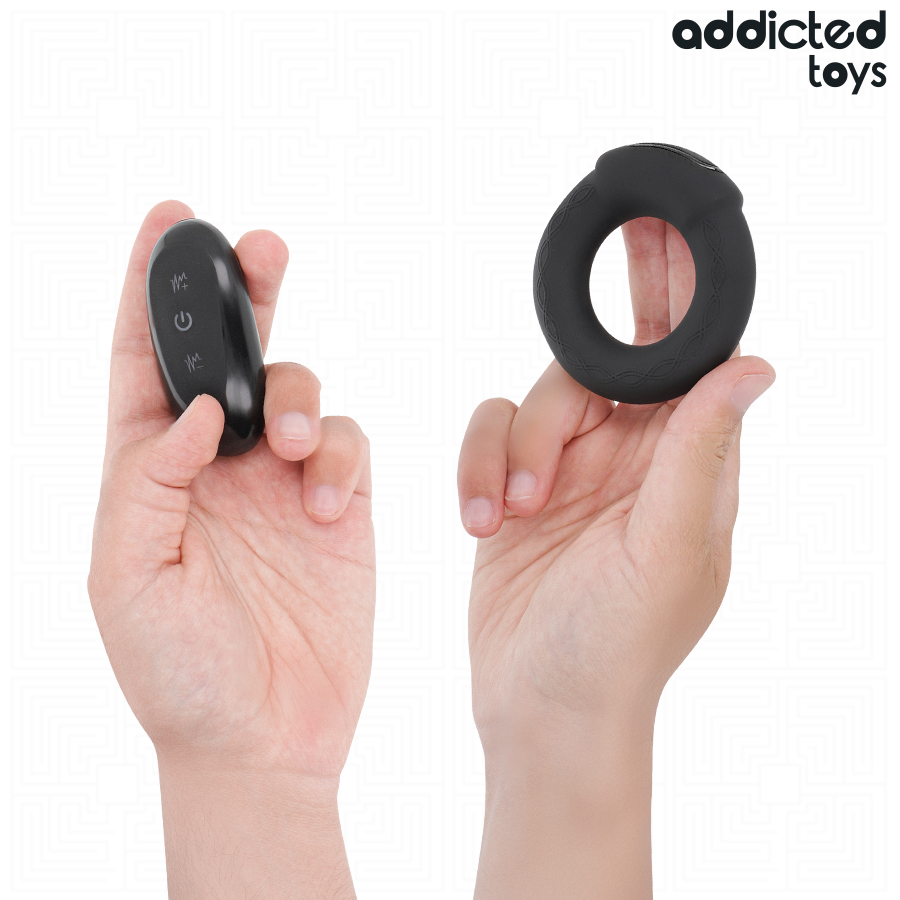 ADDICTED TOYS Anneau Pénitentiaire Vibrant À Effet Chauffant Télécommande — vue arrière