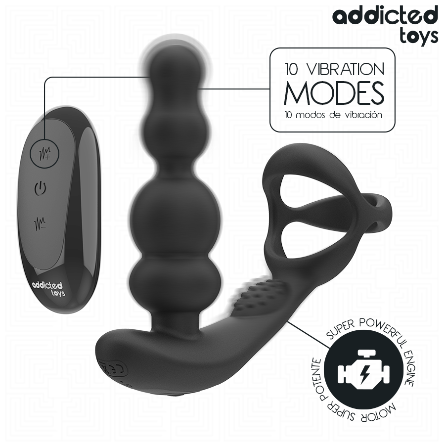 ADDICTED TOYS Masseur Prostate Rotatif À Télécommande — vue arrière