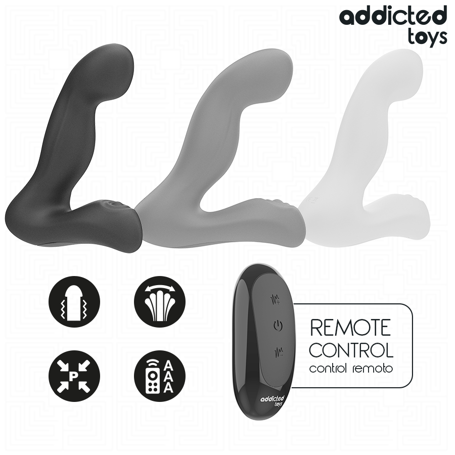 ADDICTED TOYS Masseur Prostate Oscillant Mode Pulsation Télécommande — accessoires inclus