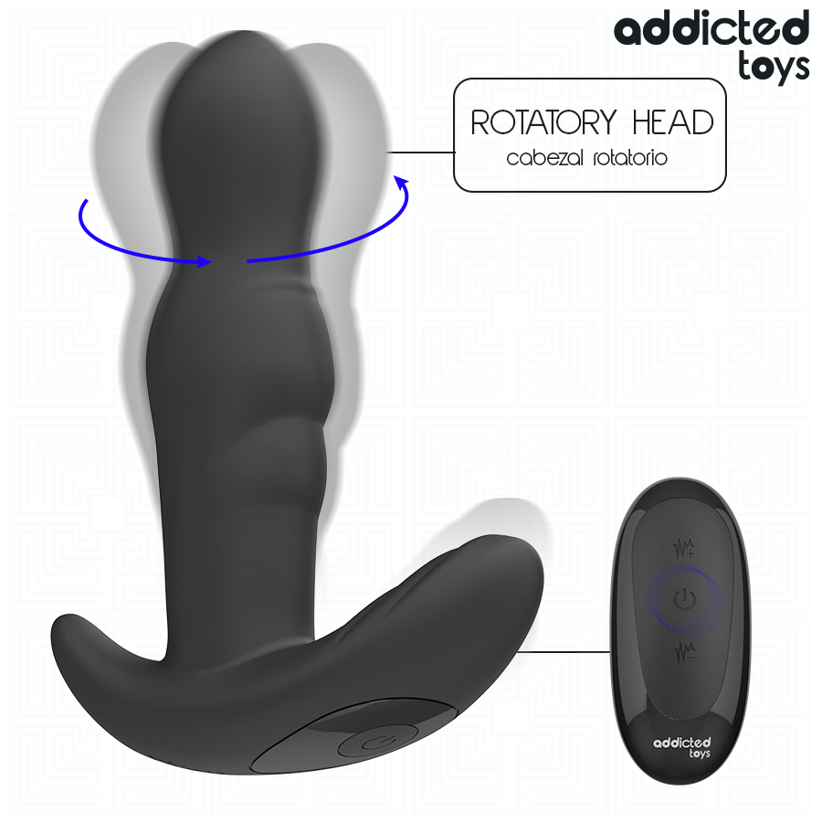 ADDICTED TOYS Plug Anal Vibrant Rotatif Télécommande — vue arrière