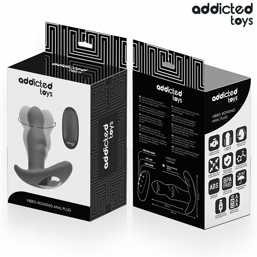 ADDICTED TOYS Plug Anal Vibrant Rotatif Télécommande — vue alternative