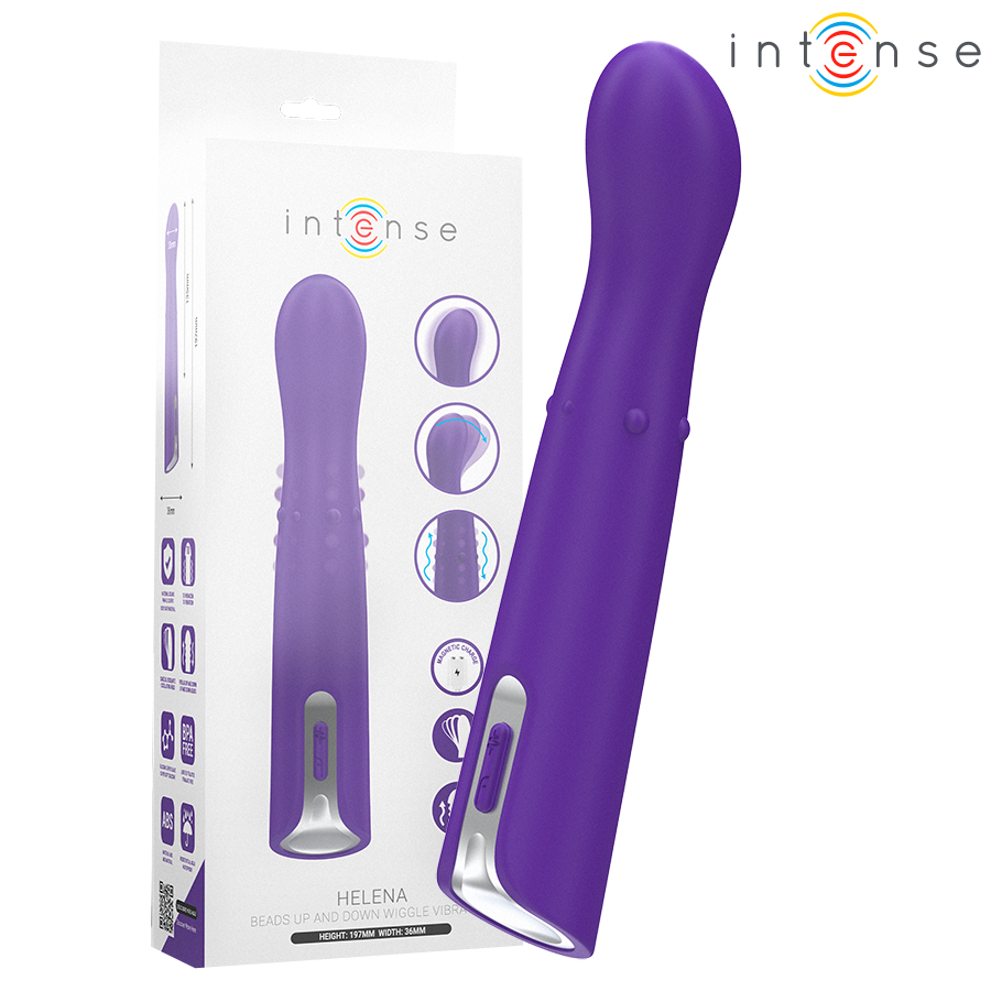 INTENSE HIGH TECH Vibrateur Helena Beads Up & Down Wiggle 13,5 Cm - Aura Intime
