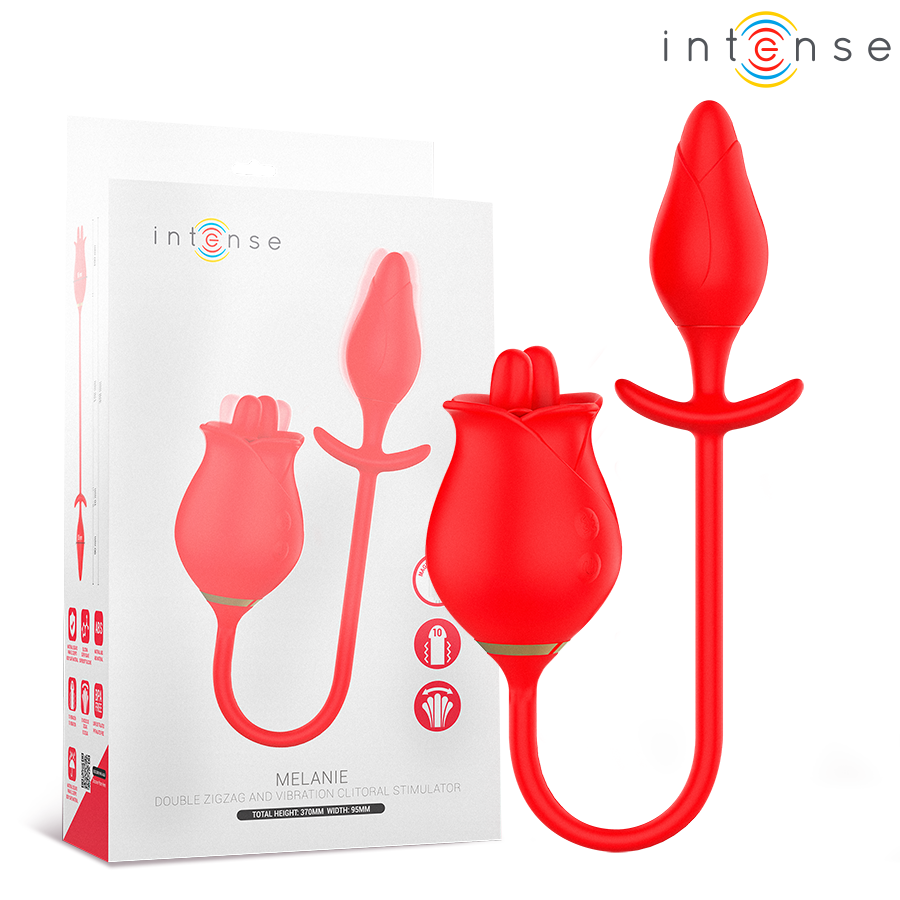 INTENSE HIGH TECH Melanie Double Stimulateur Clitoris Langue Zigzag - Aura Intime