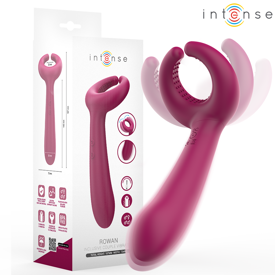 INTENSE HIGH TECH Vibrateur Rowan Inclusif Couple - Aura Intime
