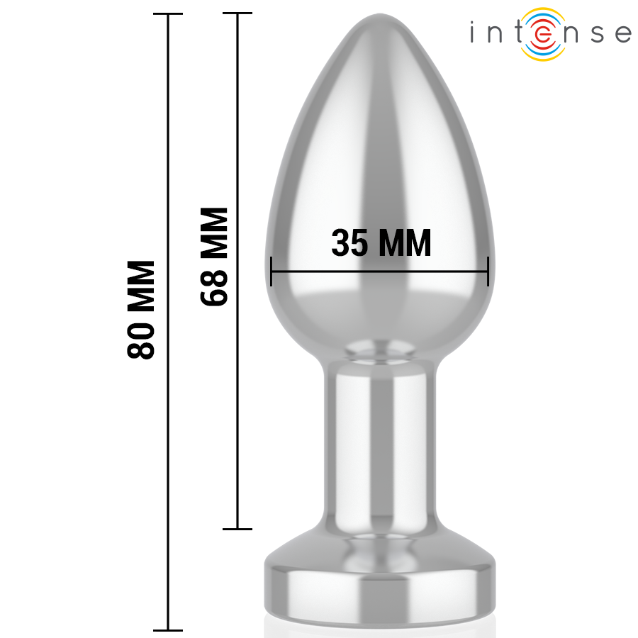 INTENSE ANAL TOYS PLUG ANAL VIBRANT MÉTAL LUMIÈRES LED TÉLÉCOMMANDE - TAILLE S — accessoires inclus
