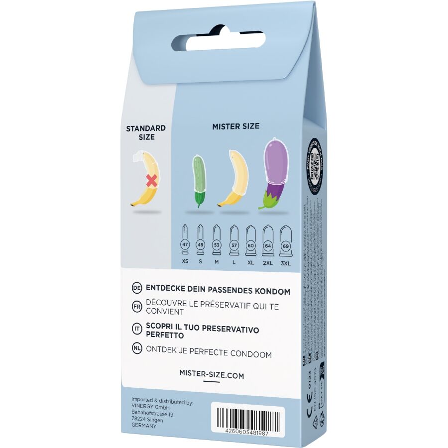 MISTER SIZE Kit Test : 3 Préservatifs Tailles Différentes + Mélange À... — vue arrière