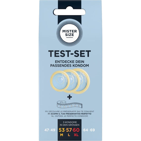 MISTER SIZE Kit Test : 3 Préservatifs Tailles Différentes + Mélange À... - Aura Intime