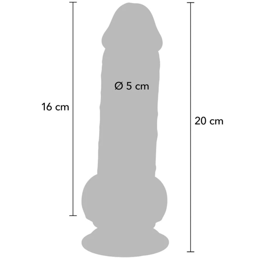 GET REAL PÉNIS RÉALISTE LUXE TESTICULES EXTRA ÉPAIS 20 CM — vue arrière