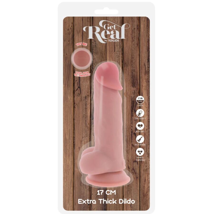 GET REAL PÉNIS RÉALISTE LUXE TESTICULES EXTRA ÉPAIS 17 CM — vue arrière