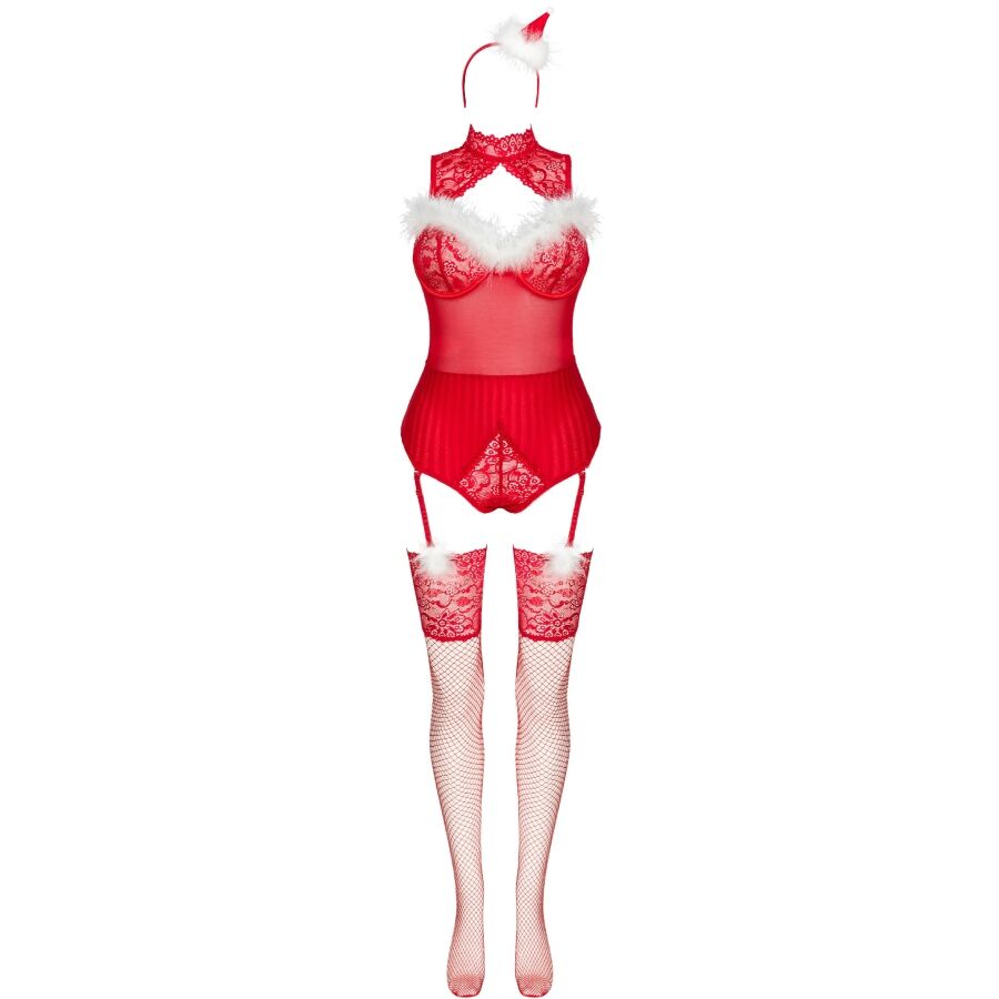 LIVCO CORSETTI SETS Limpid Snowflakes Lc 90604 Body + Bas + Bandeau Noël S/M — vue alternative