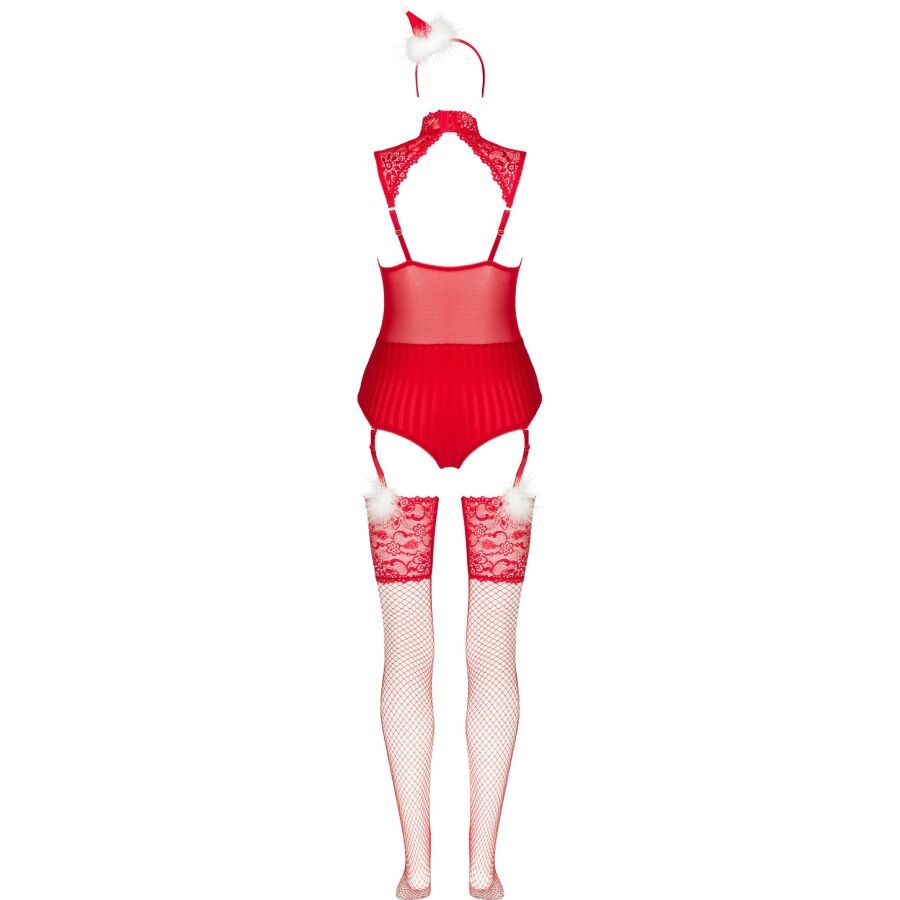 LIVCO CORSETTI SETS Limpid Snowflakes Lc 90604 Body + Bas + Bandeau Noël L/Xl — vue arrière