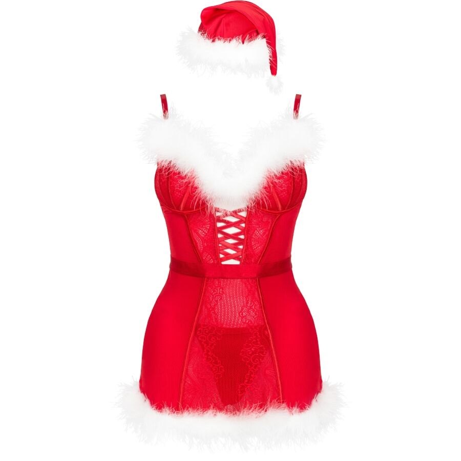 LIVCO CORSETTI SETS Agethe Lc 90607 Chemise + String + Bonnet Noël L/Xl — vue arrière