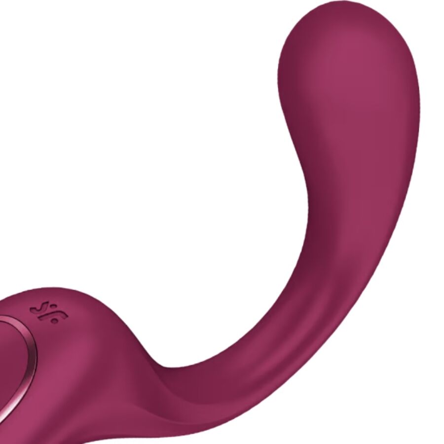 SATISFYER VIBRATOR G FOR GODDESS 2 BOUTEILLE VIBRATEUR LAPIN BORDEAUX — vue arrière