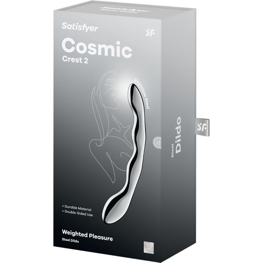 SATISFYER - Cosmic Crest 2 Double-Ended Stainless Steel Dildo