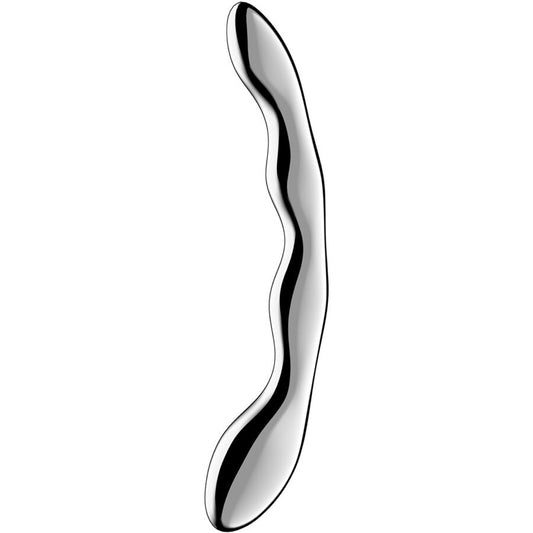 SATISFYER DILDO COSMIC CREST 2 GODEMICHET DOUBLE ACIER INOXYDABLE - Aura Intime