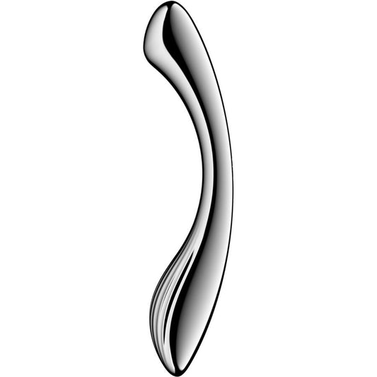 SATISFYER DILDO PURE GRAVITY 1 GODEMICHET DOUBLE EXTRÉMITÉ ACIER INOXYDABLE - Aura Intime