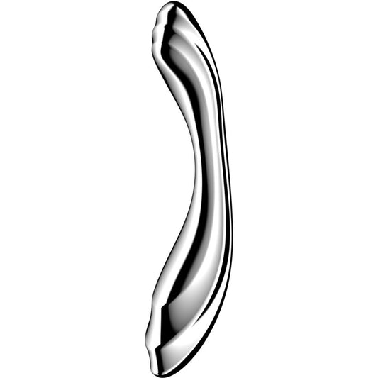 SATISFYER DILDO PURE GRAVITY 2 GODEMICHET DOUBLE EXTRÉMITÉ ACIER INOXYDABLE - Aura Intime