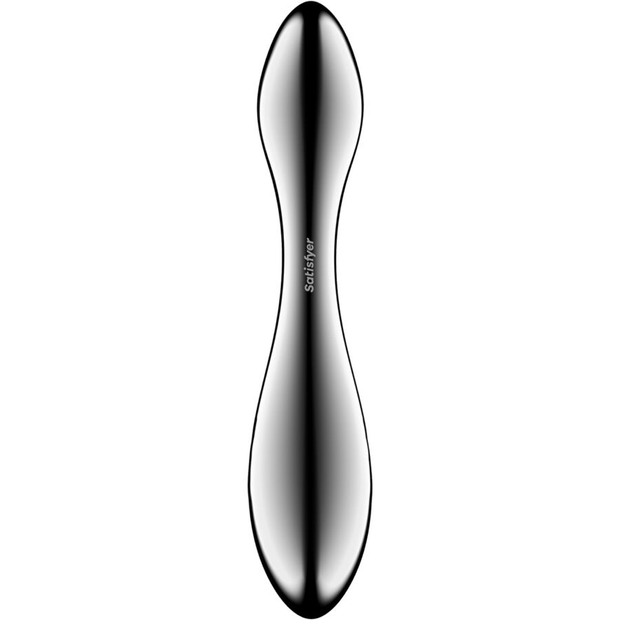 SATISFYER DILDO PURE GRAVITY 3 GODEMICHET DOUBLE EXTRÉMITÉ ACIER INOXYDABLE — vue arrière