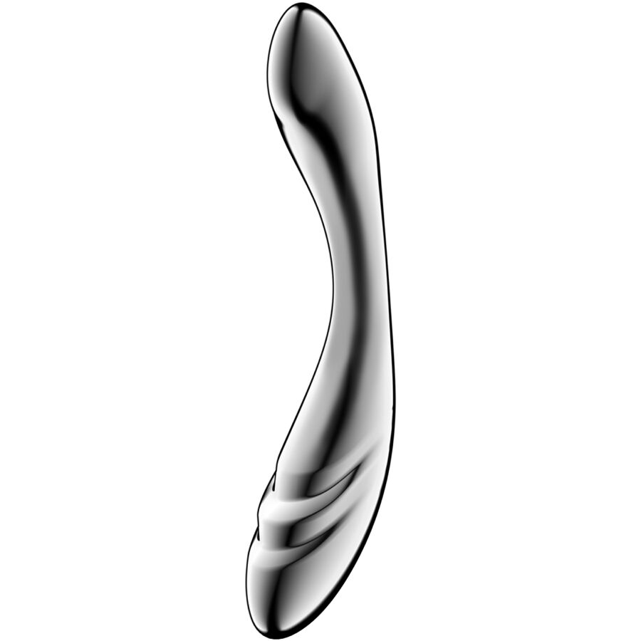 SATISFYER DILDO PURE GRAVITY 3 GODEMICHET DOUBLE EXTRÉMITÉ ACIER INOXYDABLE - Aura Intime