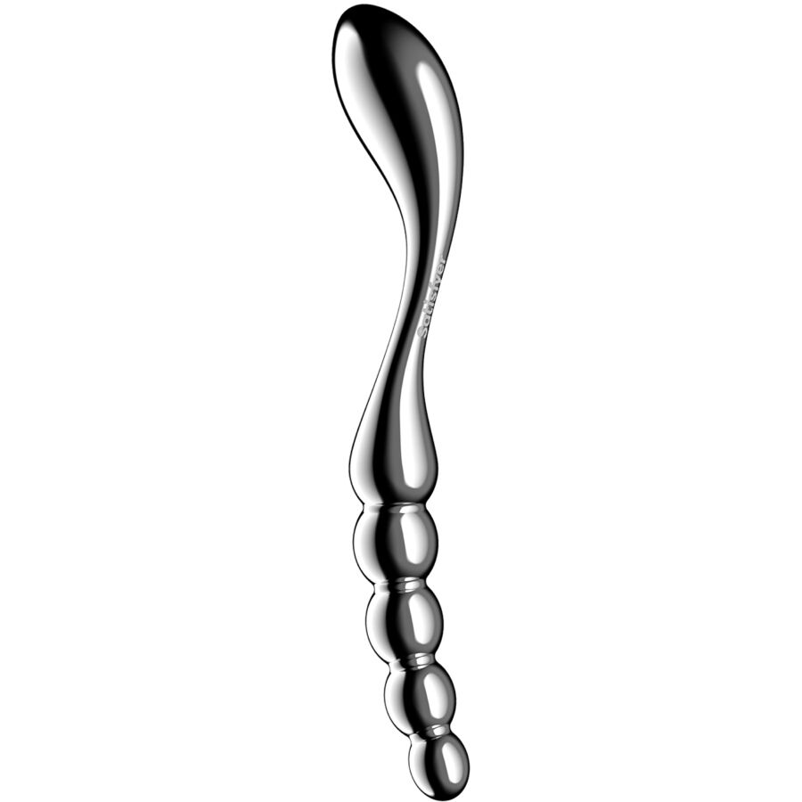 SATISFYER DILDO STAR FORCE 1 GODEMICHET DOUBLE ACIER INOXYDABLE - Aura Intime
