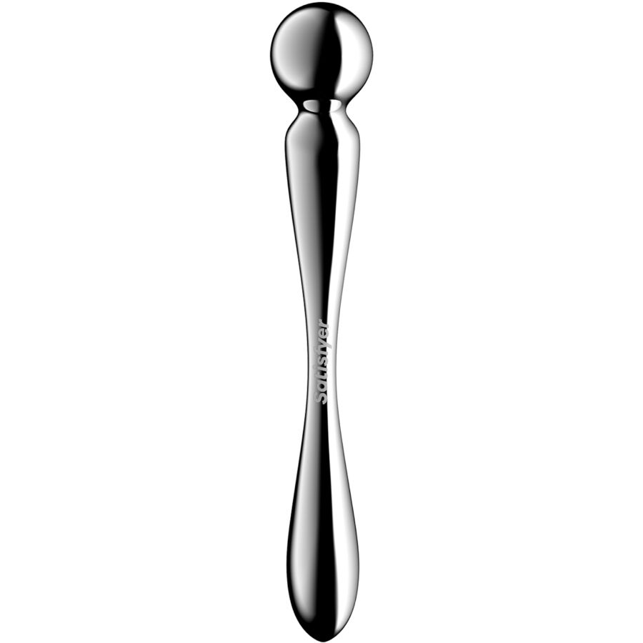 SATISFYER DILDO STAR FORCE 2 GODEMICHET DOUBLE ACIER INOXYDABLE — vue arrière